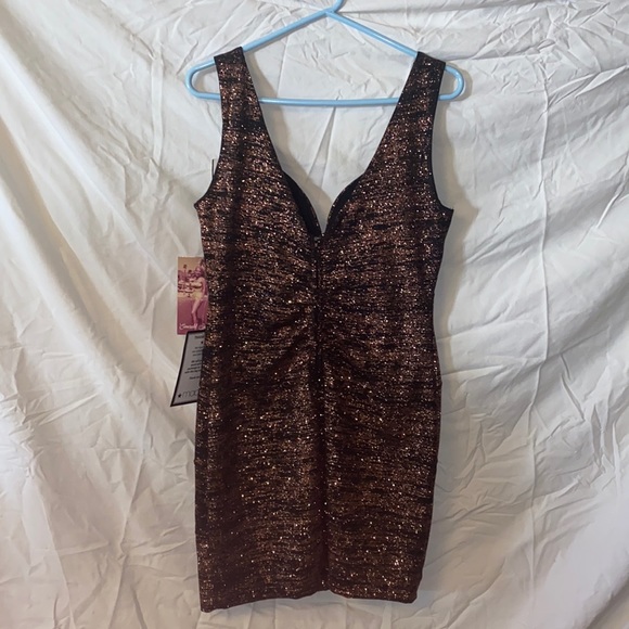 Black and Rose Gold Sparkly Dress - Picture 2 of 3